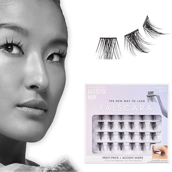 NWT KISS FALSCARA False Eyelashes, Lash Extension Kit, ‘Accent Wisps' - Picture 1 of 5